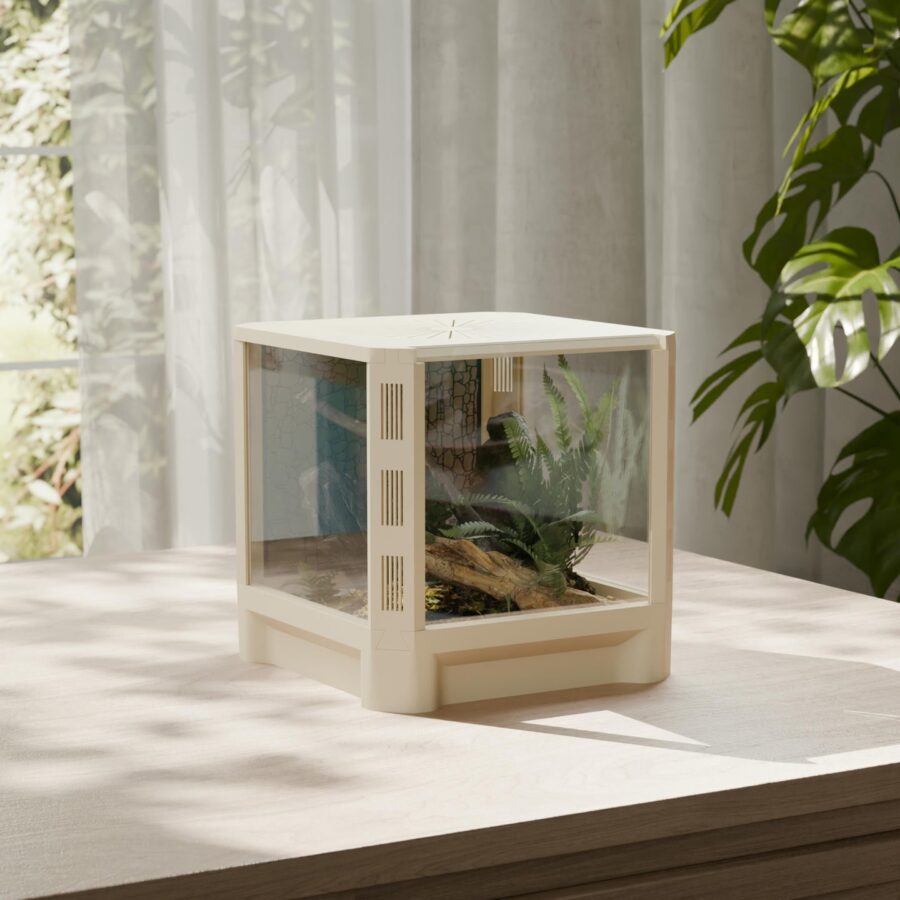 Terrarium Terradise 15x15x15cm - Beżowe. Nowoczesne, designerskie Terrarium.
